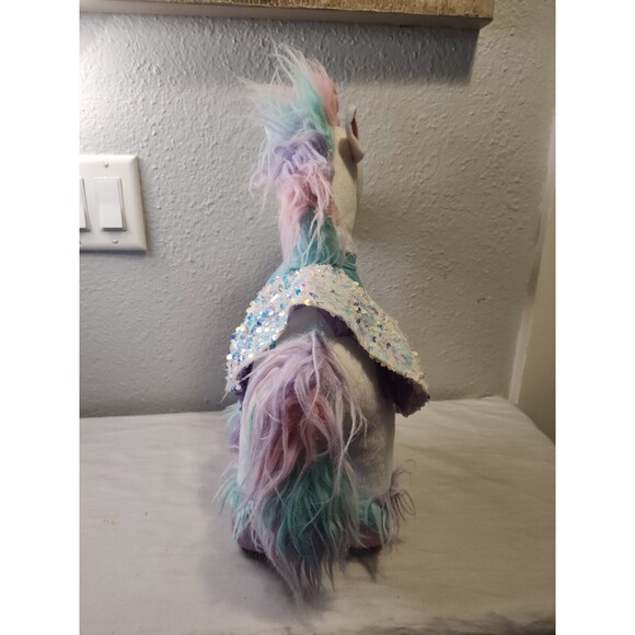 Build A Bear White Unicorn With Dress Friends Enchanted Plush BAB Rainbow Hair - Picture 14 of 16